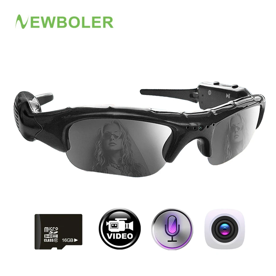 

NEWBOLER Fishing Eyewear Camcorder 2 in 1 Digital Video Recorder Sunglasses UV400 Outdoor Sport Camera Glasses For Men Fishing