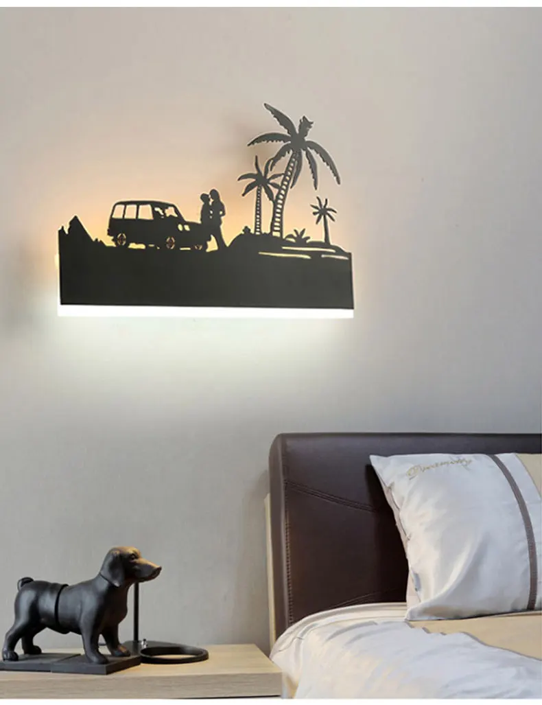 12 Вт l38см черный современный светодиодный настенный светильник для столовой, кабинета, спальни, гостиной, акриловое бра, светодиодный настенный светильник для дома