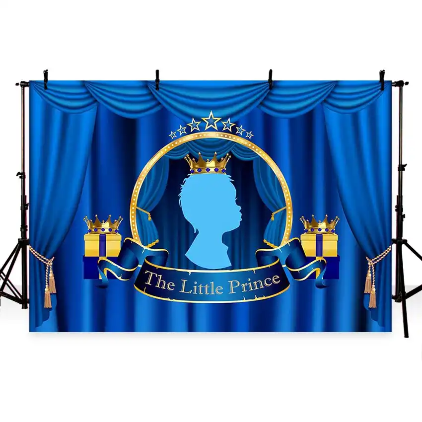 Vinyl Photography Background Customized Birthday Party Royal Blue