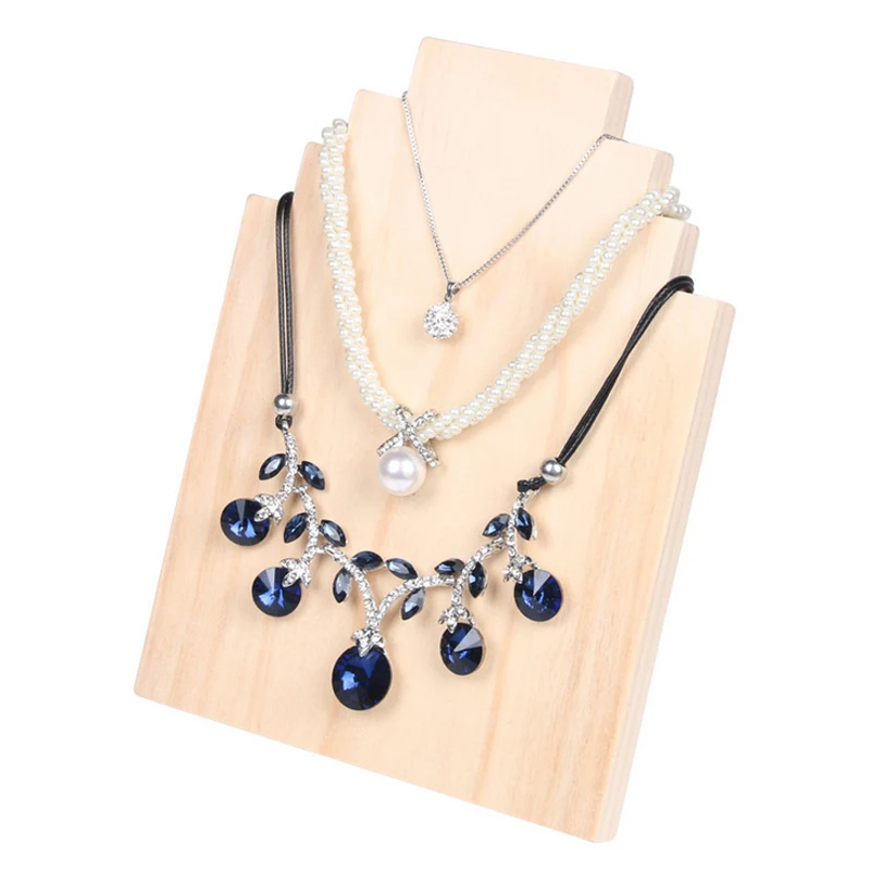 Neck Easel Wood Necklace Pendant Holder Jewelry Display Stand High