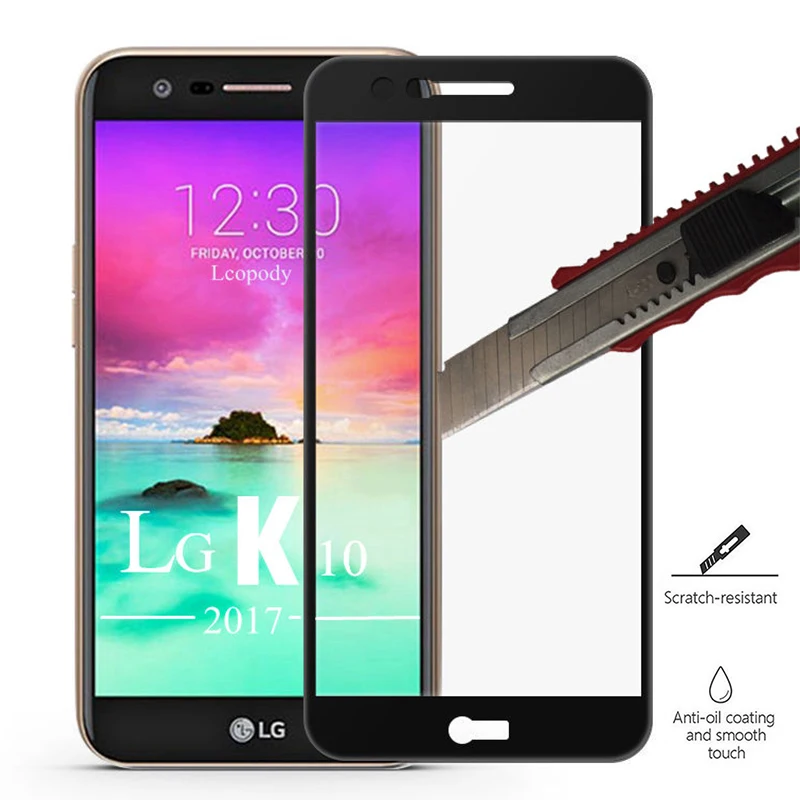 Закаленное стекло для LG K10 2017 Защита экрана G6 G7 thinq полный Чехол телефона пленка V40