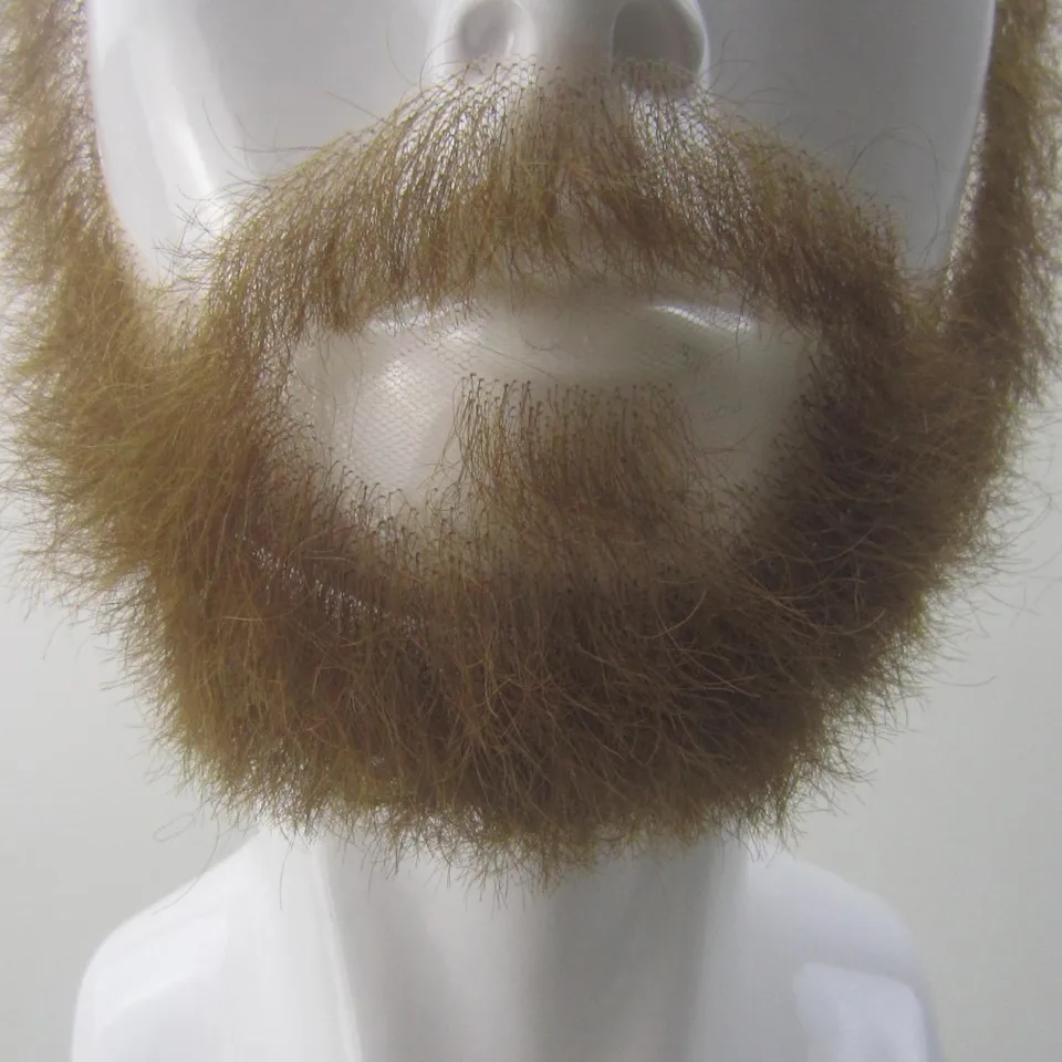 100 Human Hair Top Quality Fake Light Brown Beards And Mustaches