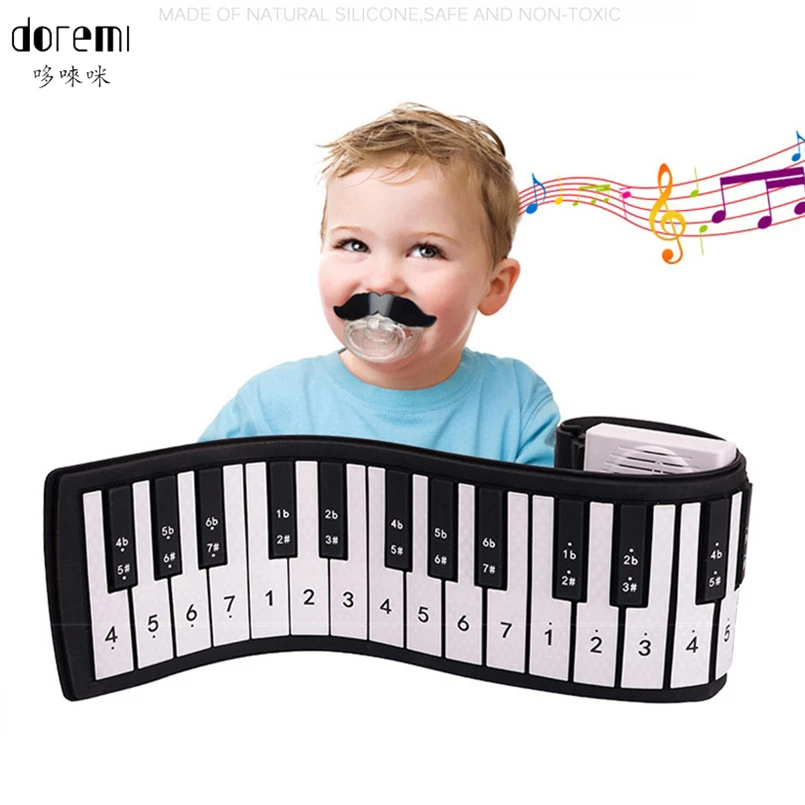 

DoReMi Roll Up Piano for Children 37 Keys Silicone Musical Keyboard Folding Piano Electronic Instrument Teclados Musicais S-37