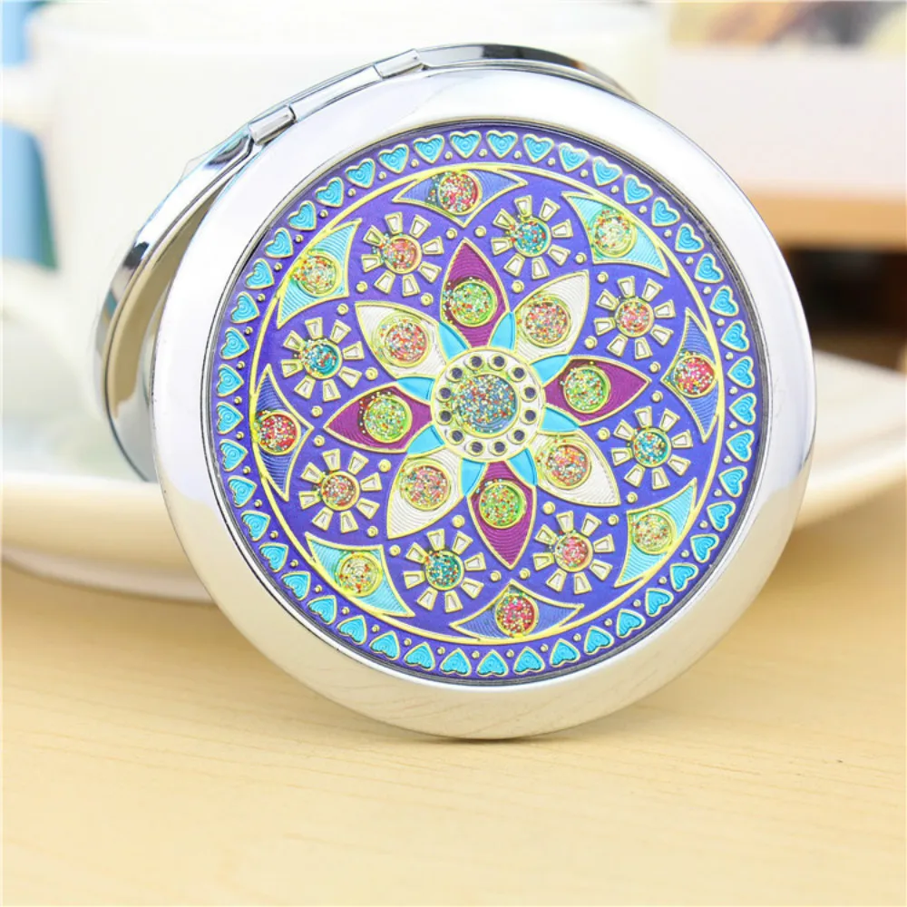 

Double side Mirror folding portable magnifying mirror cute small mirror D40