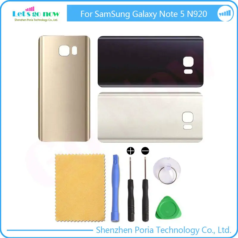 imágenes para Nuevo Reemplazo Para Samsung Galaxy Note 5 N920 N9200 Vidrio Trasero Cubierta de la Puerta Trasera de La Batería Carcasa Con Adhesivo + Herramientas imágenes para Nuevo Reemplazo Para Samsung Galaxy Note 5 N920 N9200 Vidrio Trasero Cubierta de la Puerta Trasera de La Batería Carcasa Con Adhesivo + Herramientas