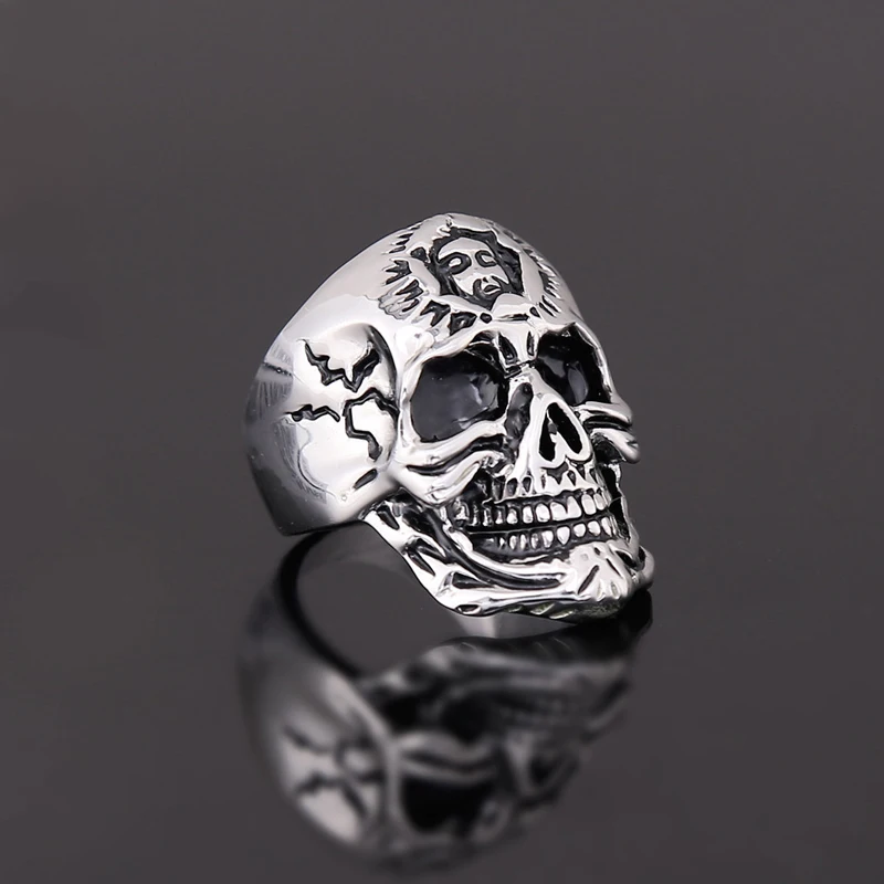2019 оптовая продажа недорогой стильный Hell Death мужское кольцо с черепом никогда не