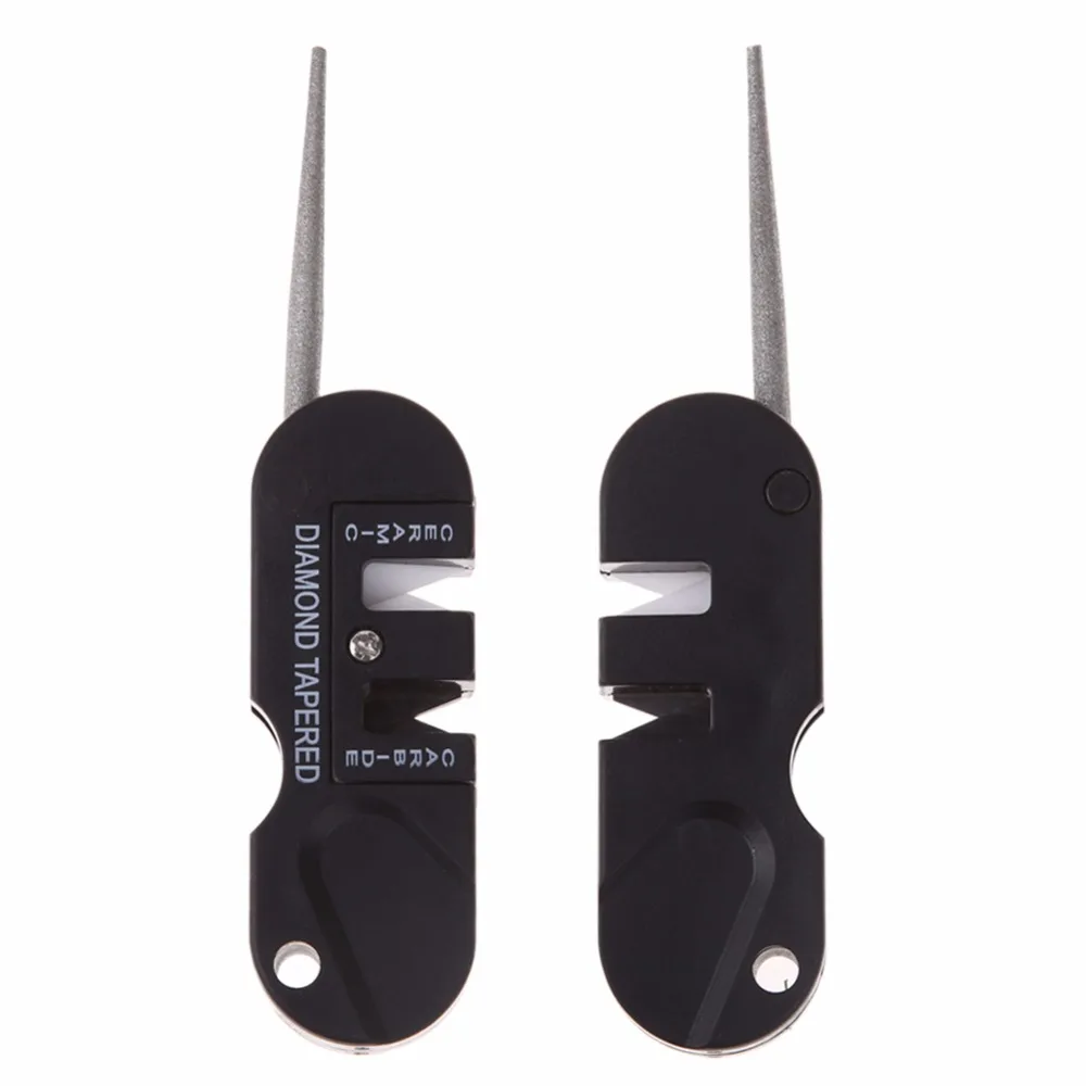 

Outdoor EDC Knife Sharpener Folding Carbide Diamond Tapered Ceramic Ultralight Outdoor Hiking Multi Tool Camping Equipment