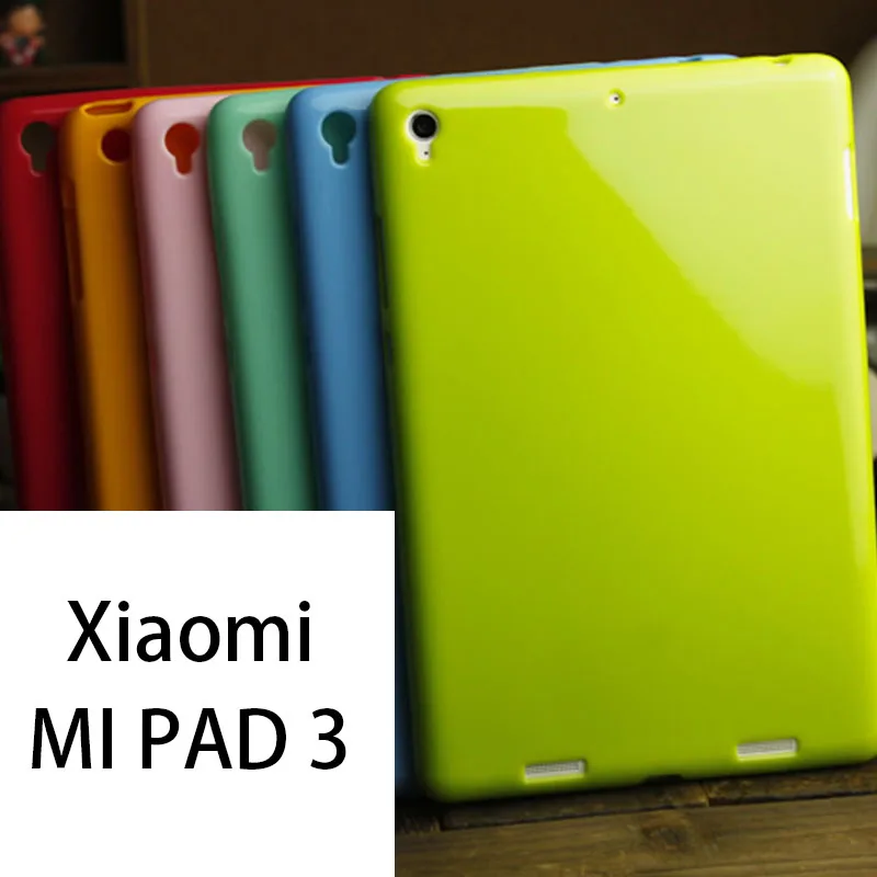 FOR Xiaomi mi pad 3 mipad soft cover case 7.9 inch solid Color silicon TPU anti-knock mipad3 |