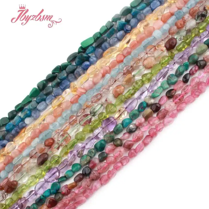 

2x4-3x5mm Natural Stone: Lapis Sunstone Peridot Small Irregular Chip Beads For DIY Necklace Bracelet Jewelry Making Loose 15"