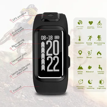 

GPS Smart Watch Activity Tracker Blurtooth Compatible with iOS and Android profession Support for SMS/WhatsApp/Facebook/Twitter