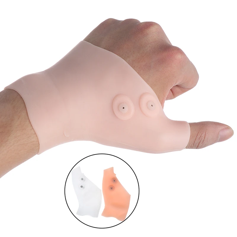 1PCS Silicone Magnetic Therapy Wrist Hand Thumb Support Gloves Gel Arthritis Pressure Corrector Massage Pain Relief Gloves