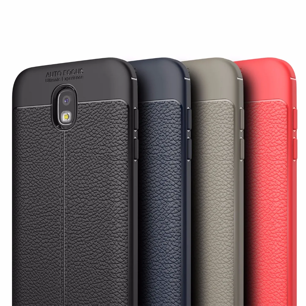 For Samsung Galaxy J7 2017 J730 Case Luxury Imitation leather Silicone