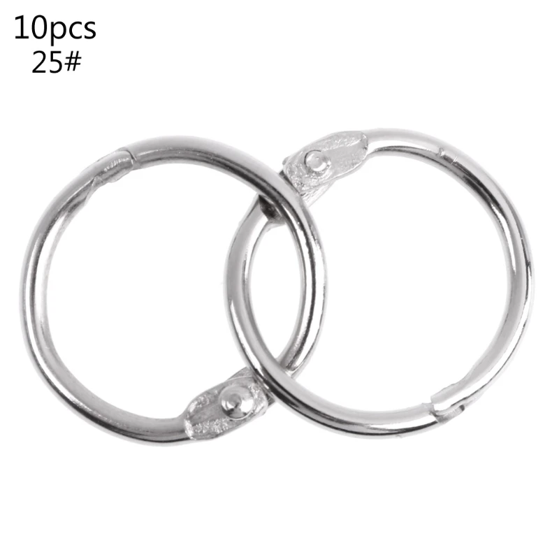 10 шт. металлическое кольцо для переплета, многофункциональный брелок для ключей, кольцо для переплета, кольцо для переплета, офисное переплет, поставка