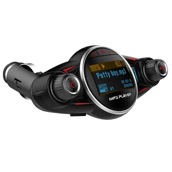 

Car Auto Multifunction Car Kit Handsfree Wireless Bluetooth FM Transmitter LCD MP3 Player USB Charger Vintage Radio SD Card H128