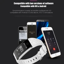 Bluetooth 4.0 умный Браслет IP67 Водонепроницаемый Спорт Фитнес браслет трекер сердечного ритма Мониторы SMS напоминание умный Браслет