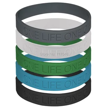 

50pcs One Life One Chance wristband silicone bracelets free shipping by ePacket A
