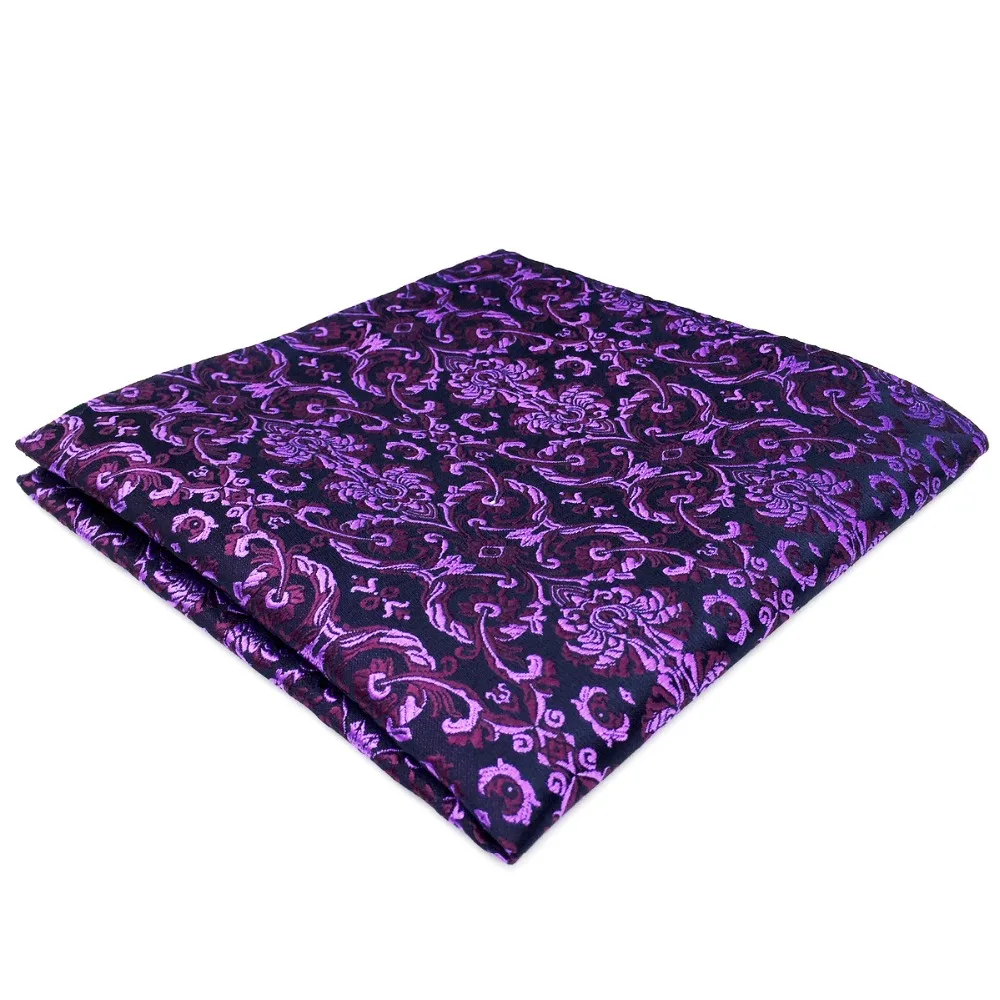 DH15 фиолетовый цветочный мужские Свадебный квадратный Карманный Шелковый Классический платок Фирменная Новинка жениха носовой платок
