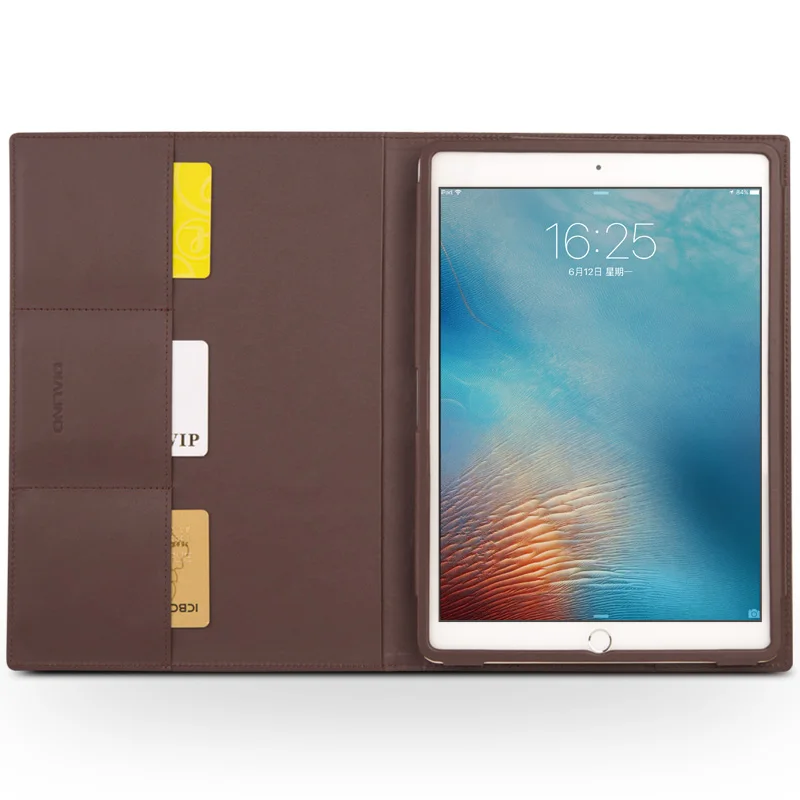 Чехол QIALINO из натуральной кожи для iPad air2 Ультратонкий флип чехол с подставкой и
