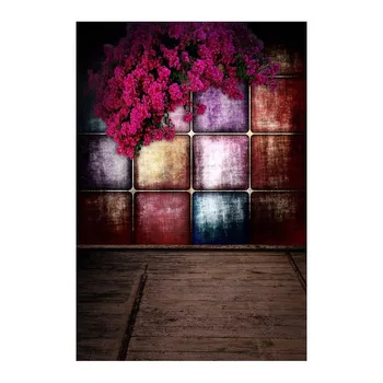 

Vinyl Photography Backdrop Vintage photo studio newboen baby photographic background Floral Wall 5X7ft