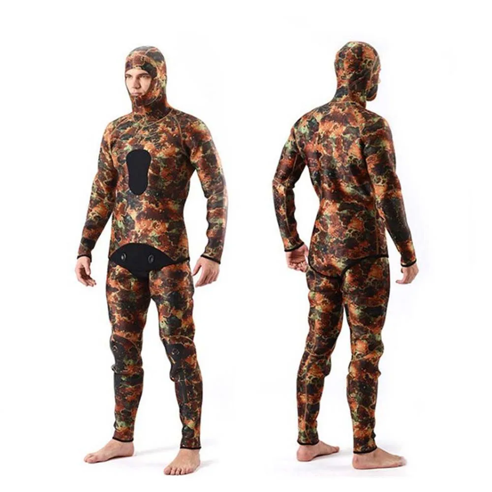 Hot-sale-Neoprene-Men-Camouflage-Spearfishing-Swimwear-Scuba-Wetsuit-Hooded-Two-Pieces-Scuba-Diving-Suit-Diving