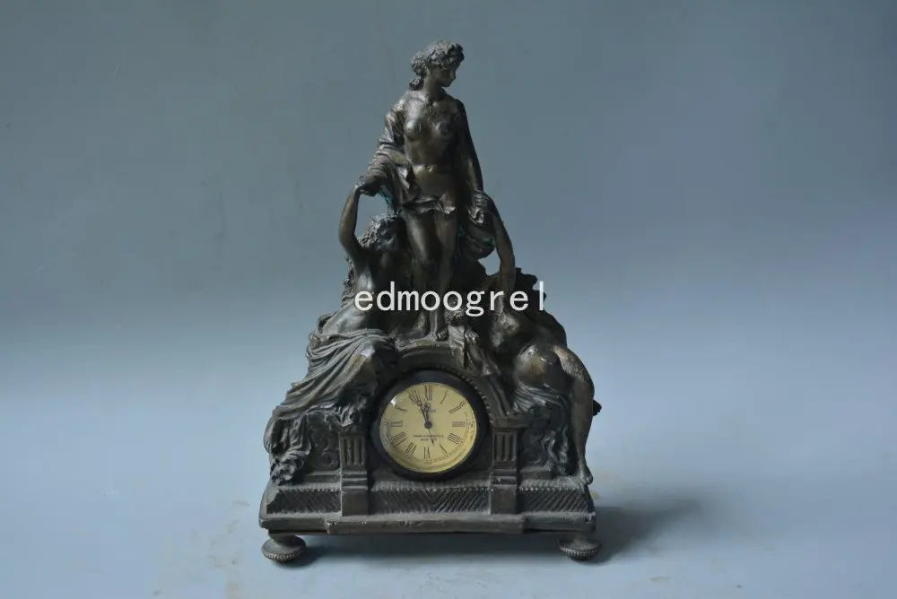 

Rare Old Qing Dynasty royal clock \ mechanical watch, table clock, Western clock,The goddess of freedom,can work, Free shipping