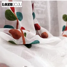 LOZUJOJU трехмерная вышивка вышитые окна скрининг в японском стиле универсальные деревенские прозрачные шторы