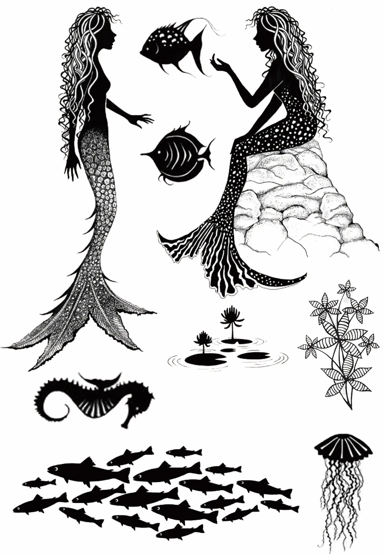 

Mermaid Transparent Clear Stamps / Silicone stamp for DIY scrapbooks photo album/Card Making