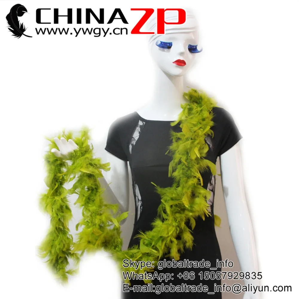 

Exporting from CHINAZP Factory 2yards/lot 40g Good Quality Dyed Emerald Green Turkey Feather Chandelle Boa