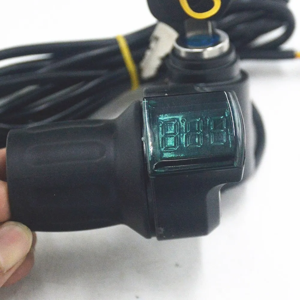 Perfect 24V 36V 48V 60V 72V ebike throttle LCD Display Indicator/Lock Key Half Twist Throttle 4