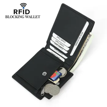 

Man Leather Wallet Fashion Business Credit Card Holder Clutch Purse with Coin Pocket For Women Men