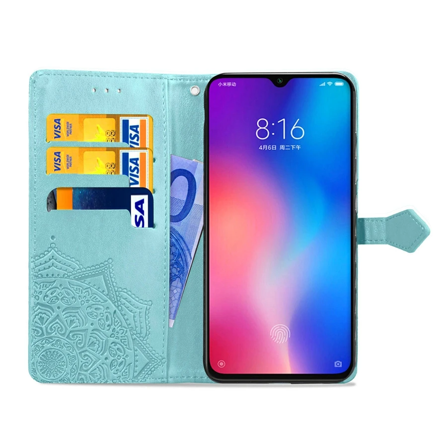 Mi 9 чехол на СПС Fundas xiomi Xiaomi mi 9 SE mi 9 mi 9SE чехол 3D Мандала горный хрусталь Coque Флип кожаный чехол для телефона