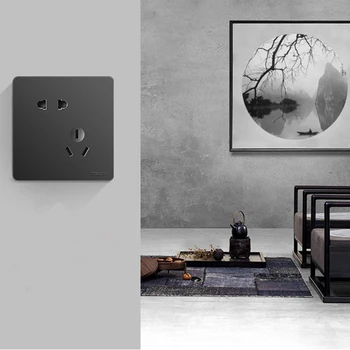 

USB 86Type 220V 10A Wall Power Switch Socket Panel Multihole Household Flat Panel