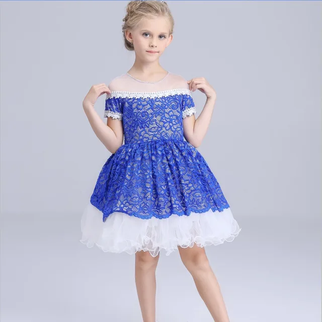 New high quality girls summer dresses 2016 kids Evening party princess