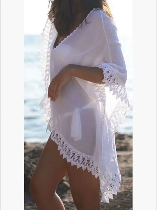 Стиль модные горячие сексуальные женские Твердые кисточкой дамы пляжная одежда прозрачные кружева бикини для плавания