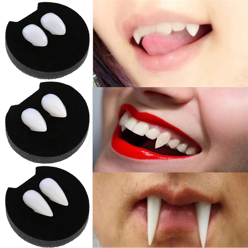 Dentures Vampire Zombie Teeth Ghost Fangs Halloween Costume Party Gift SI 