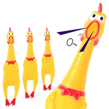 

Squeeze Sound Toy Screaming Chicken Pets Dog Toys Product Shrilling Decompression Tool Squeak Vent Chicken