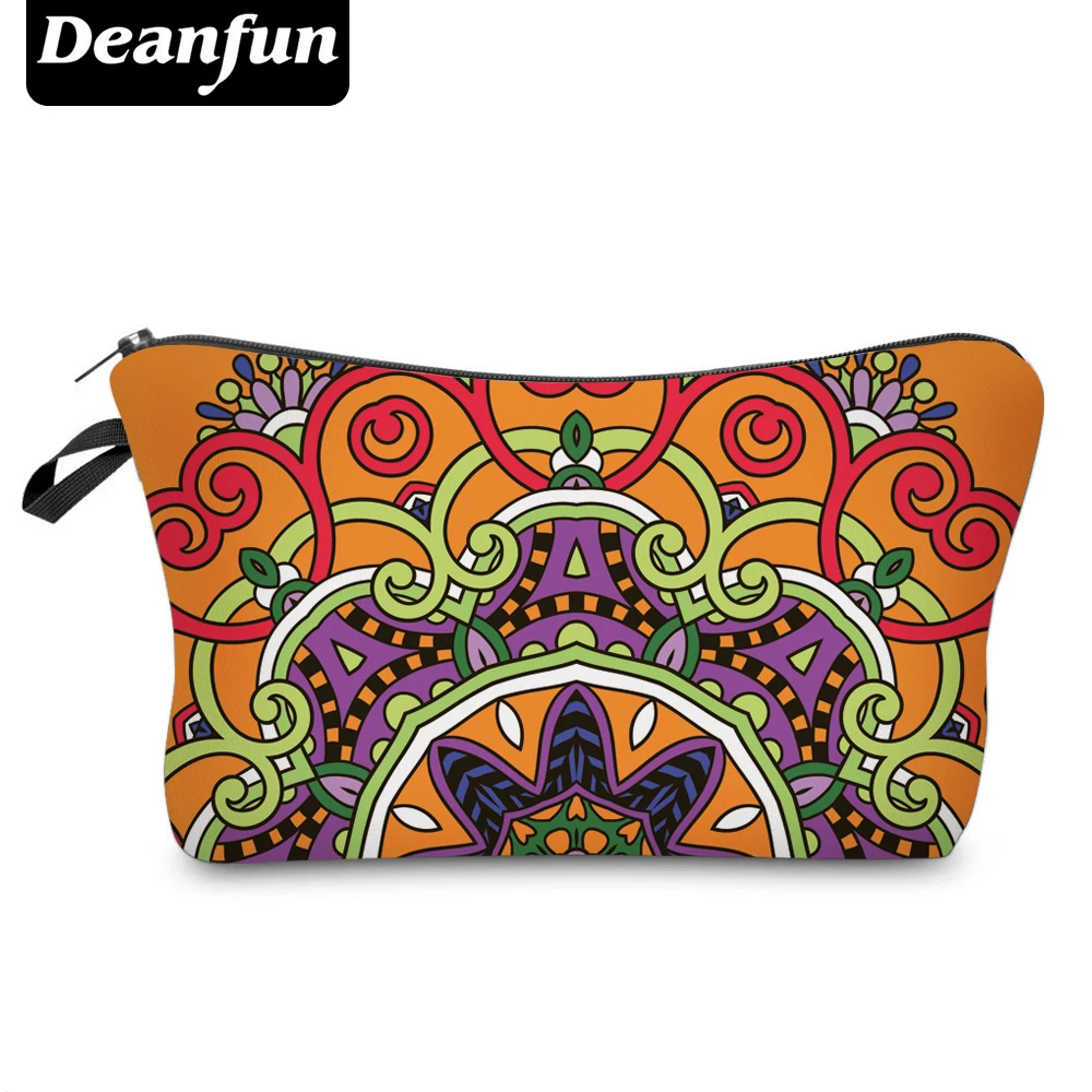 Deanfun 3D المطبوعة خمر التجميل أكياس البرتقال البوليستر النساء أدوات الزينة تخزين 50963 #