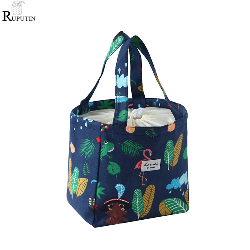 

New Portable Lunch Bag Thermal Fresh Insulated Lunch Box Tote Cooler Bags Bento Pouch Lunch Container School Food Storage Bags