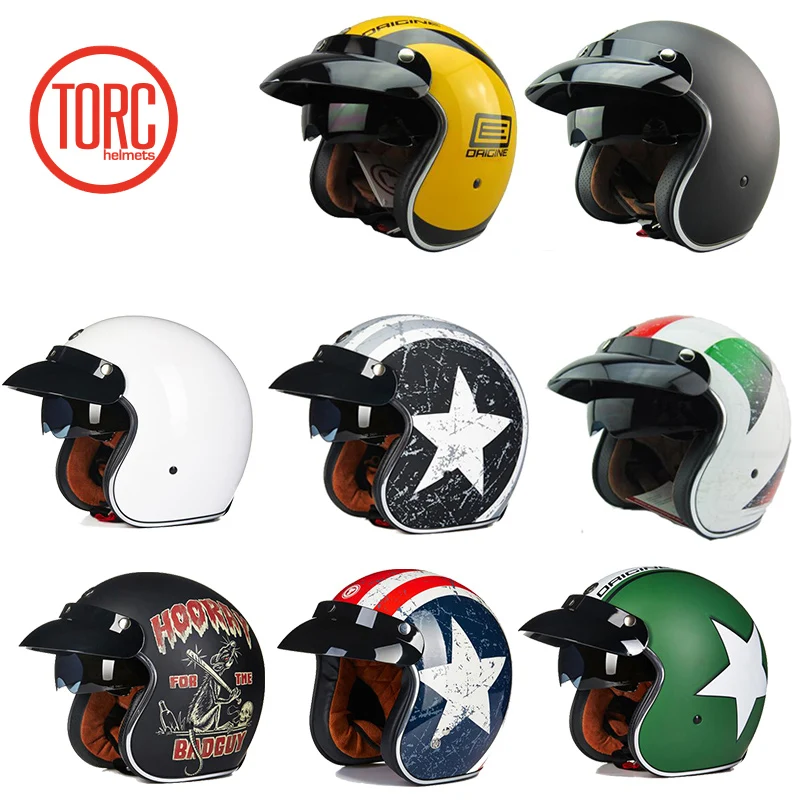 Torc 3/4 с открытым лицом винтажный шлем scotter jet moto rcycle cross capacete cascos Ретро casco para vespa|torc
