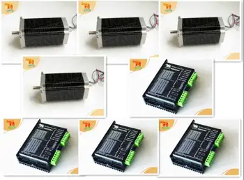 

4AXIS Wantai Nema23 Dual Shaft 57BYGH115-003B Stepper Motor 3Nm 425oz-in&Driver DQ542MA 50V 4.2A engraving cutting machine