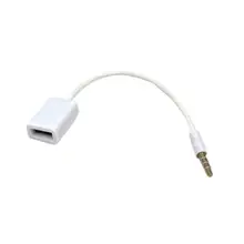 Portable AUX to USB 3.5mm Male Aux Audio Jack Plug to USB 2.0 Female Converter Cable Cord Converter Cable Only Car AUX Port Portable AUX to USB 3.5mm Male Aux Audio Jack Plug to USB 2.0 Female Converter Cable Cord Converter Cable Only Car AUX Port