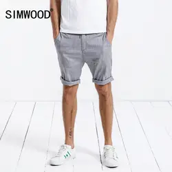 SIMWOOD тонкий повседневные шорты для мужчин лен хлопок 2019 новые летние Slim Fit шнурок плюс размеры брендовая одежда 180310