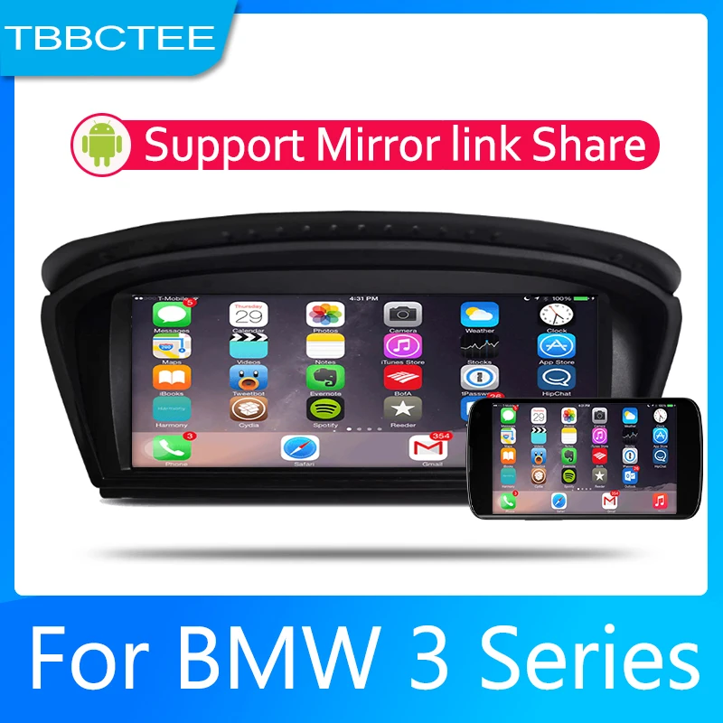 Clearance Car Android System 1080P IPS LCD Screen For BMW 3 Series E90 E91 E92 E93 2003-2008 CCC Car Radio Player GPS Navigation WiFi AUX 3