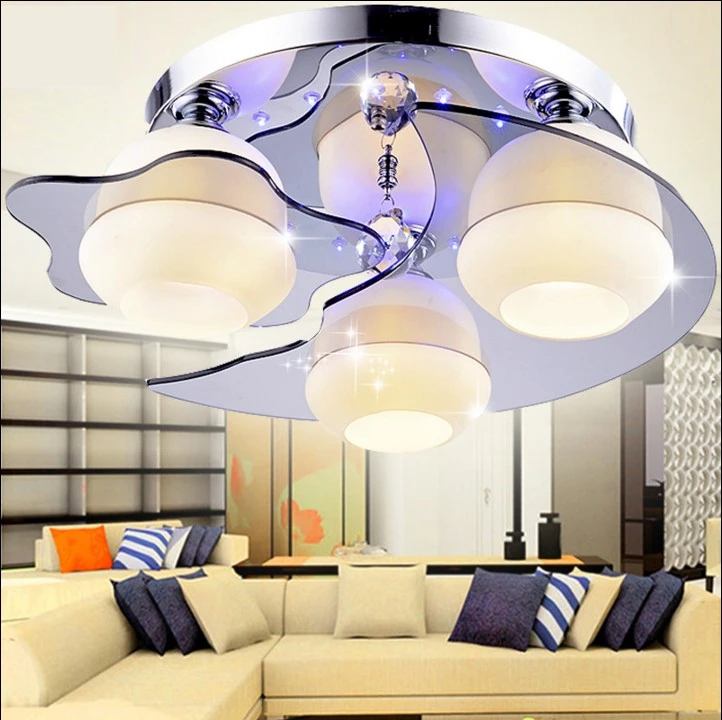 

European style ceiling lamp postmodern living room lamp LED crystal lamp bedroom restaurant room lamp