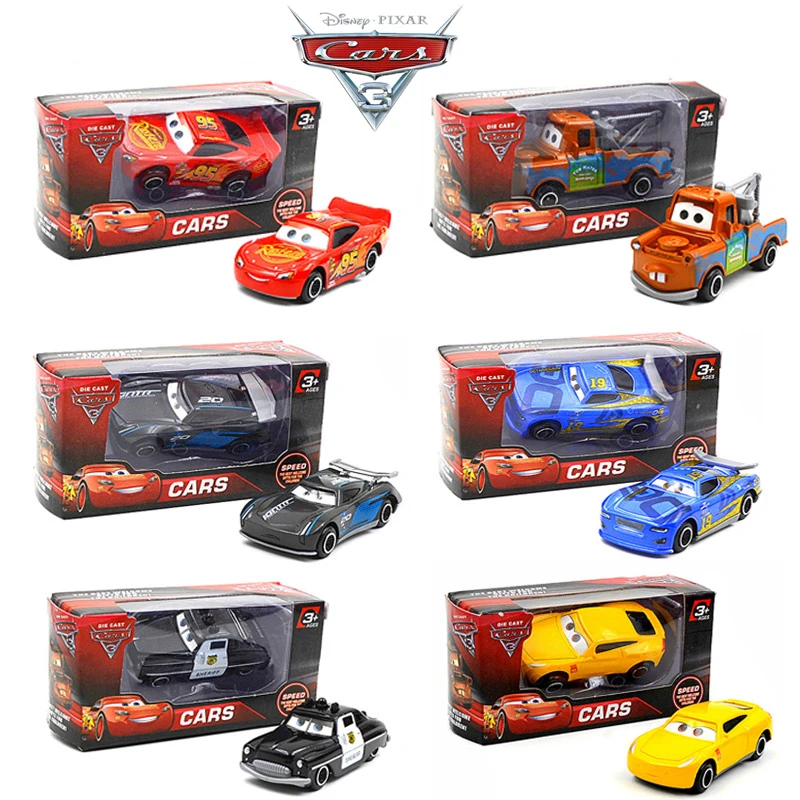 Cars 3 Lightning McQueen Jackson Storm Diecast Cars 1:55 Toys for Kids in Box