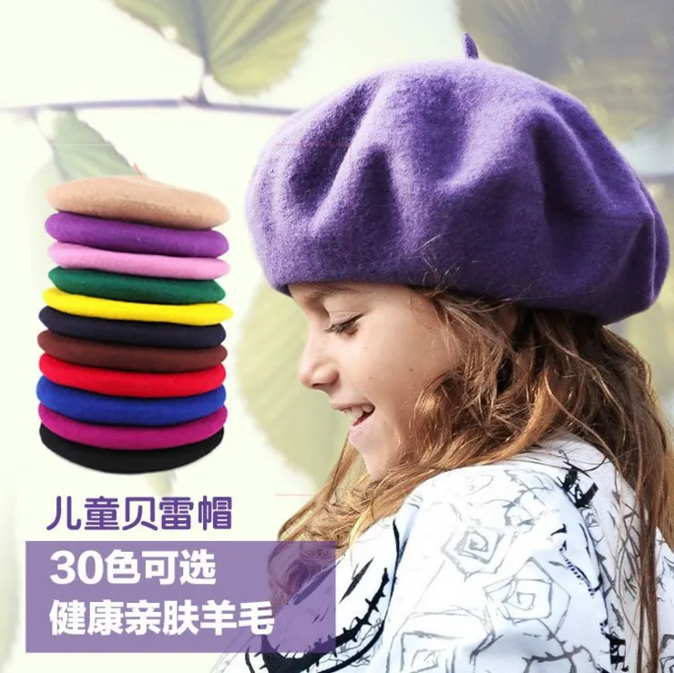 children girls beret high quality wool hat Toddler Accessories Hats Kid