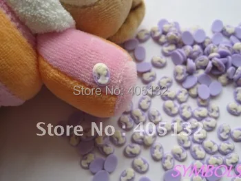 

RC-117-5 200pcs/bag Cute Small 6*8mm Purple Beauty Head Cameo Decoration Resin Decoration Nail Art Decorations