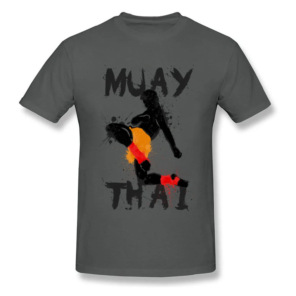 Geek Muay Thai Fighter Men Top T-shirts New Arrival Summer Short Sleeve Crewneck 100% Cotton Tees Design Tee-Shirts Muay Thai Fighter carbon
