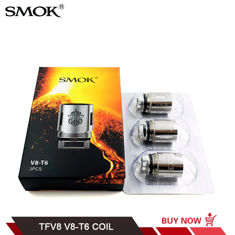 100% Оригинальные SMOK V8-T6 Замена головка катушки для SMOKTECH TFV8 облако зверь бак V8 T6