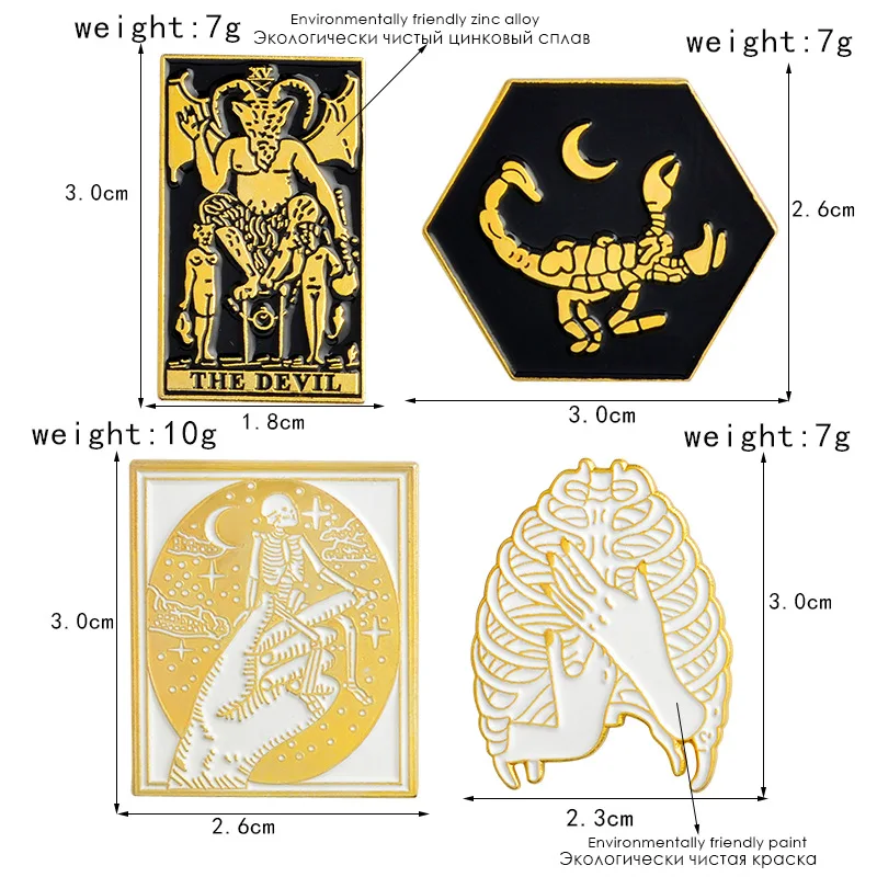 Череп и кости брошь джинсы повязка Ретро дьявол Броши сумочка Металлические нашивки на рюкзаке